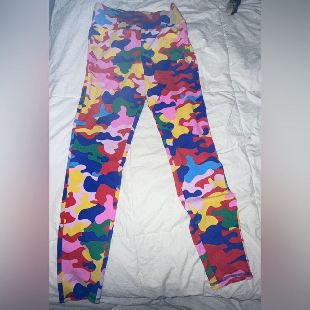 Forever 21 rainbow camo leggings or workout pants